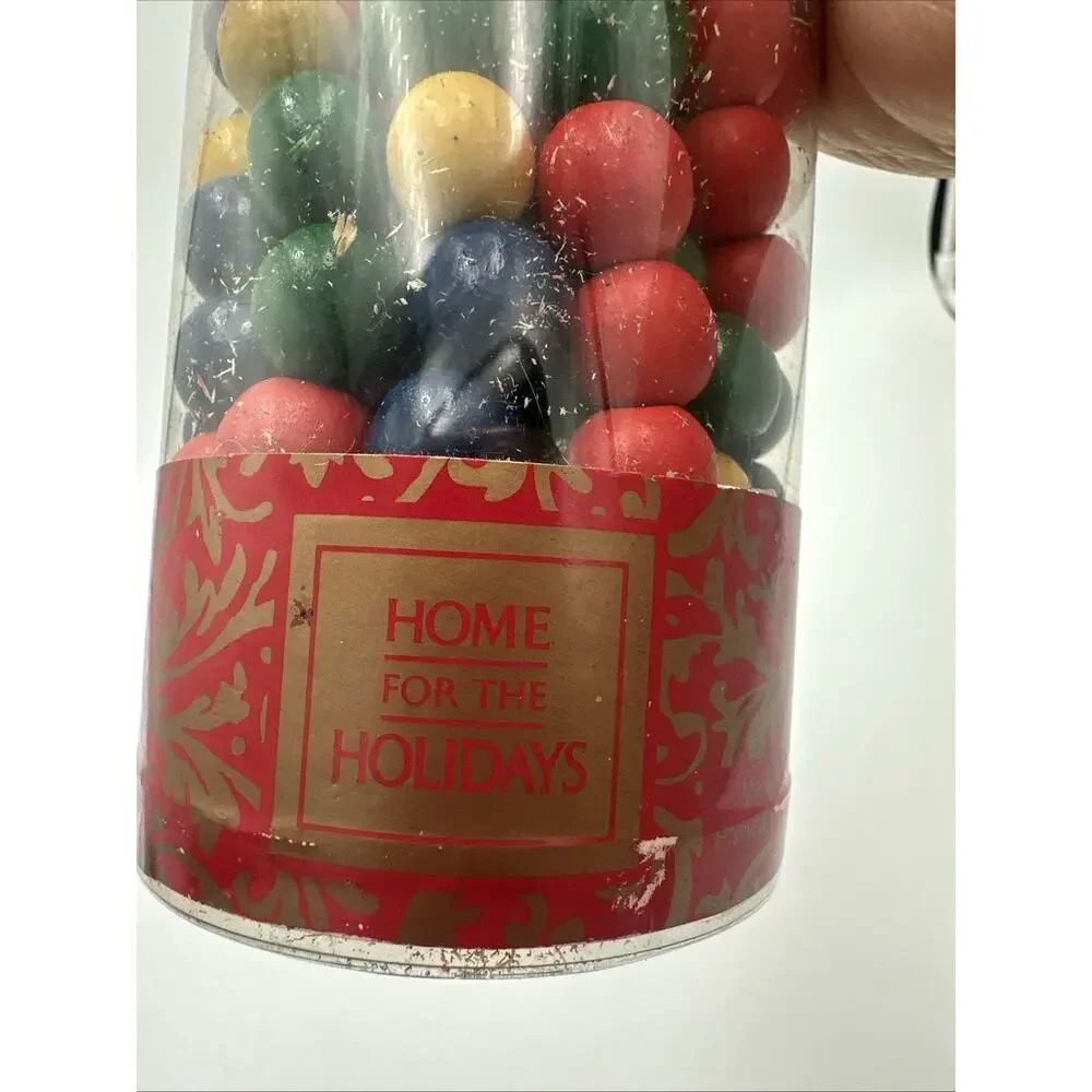 Vintage Rustic Wooden Bead Garland Home For The Holidays 20’ NEW